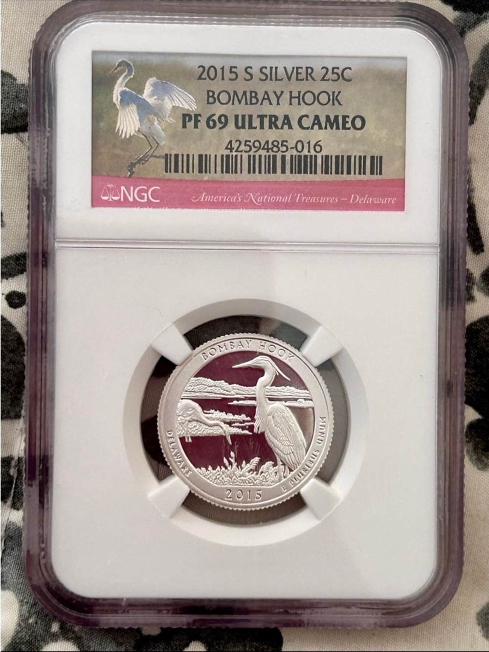 NGC 2015 Bombay Hook Silver 25C Proof Coin - Silver